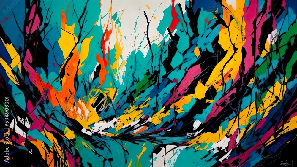 A abstract painting with bold brush strokes and vibrant colors bg 17 A abstract painting with bold brush strokes and vibrant colors bg 17