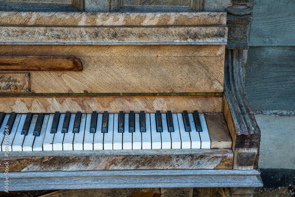 old piano keys