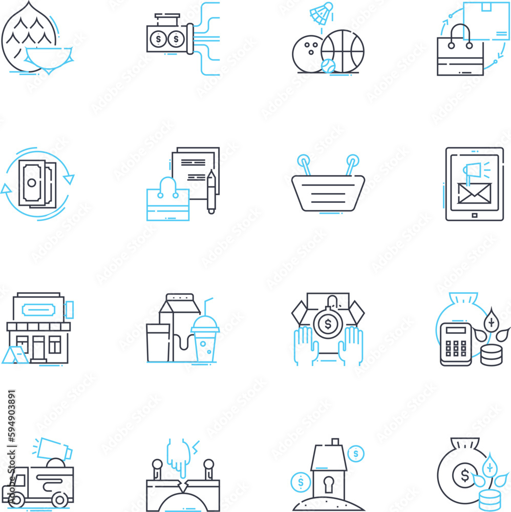 Retail platforms linear icons set. E-commerce, Bricks-and-clicks, Omnichannel, Marketplace, Retailtainment, Integration, POS line vector and concept signs. Mobile,Loyalty,Customization outline Retail platforms linear icons set. E-commerce, Bricks-and-clicks, Omnichannel, Marketplace, Retailtainment, Integration, POS line vector and concept signs. Mobile,Loyalty,Customization outline