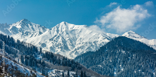 snow covered mountains in winter © KAIRZHAN