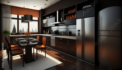 a beautiful, modern kitchen furniture