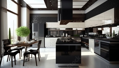 a beautiful, modern kitchen furniture
