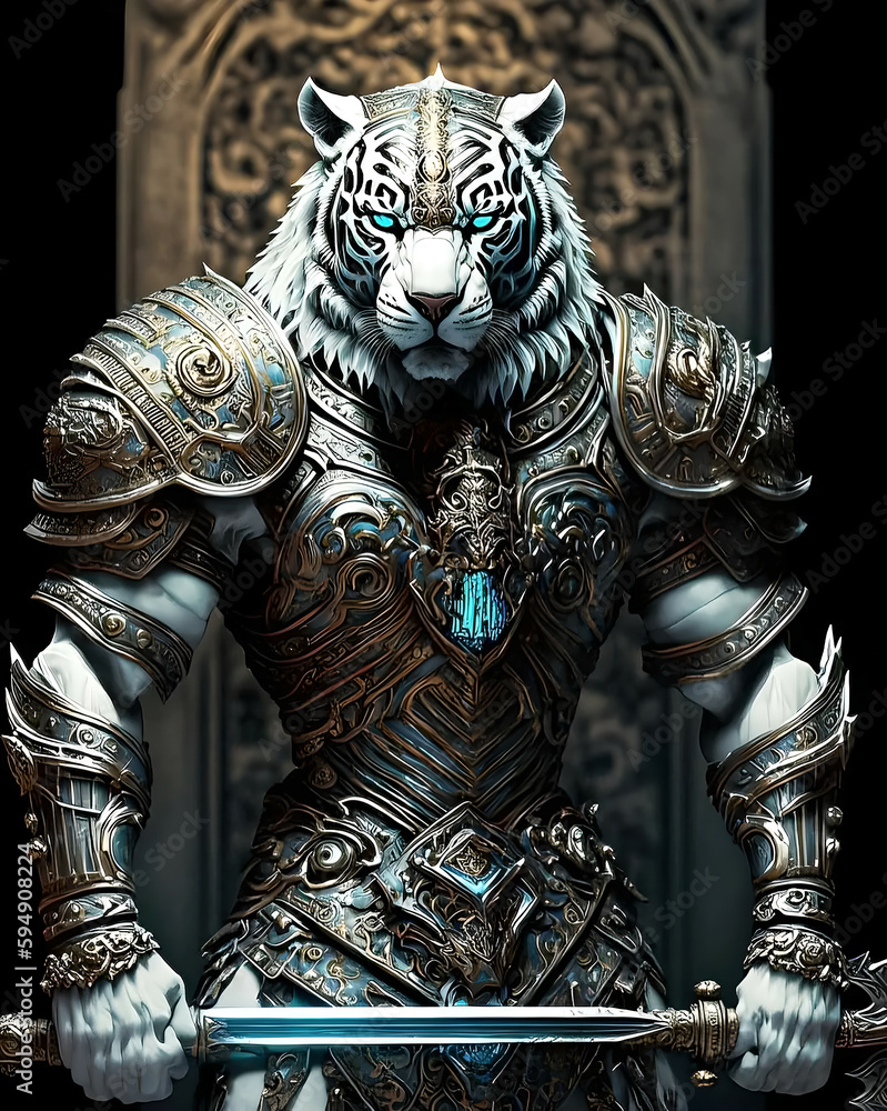 Fototapeta premium Brutal metal tiger