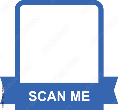 QR code scan icon. Scan me frame. QR code scan for smartphone. QR code for mobile app, payment and identification. Vector illustration.