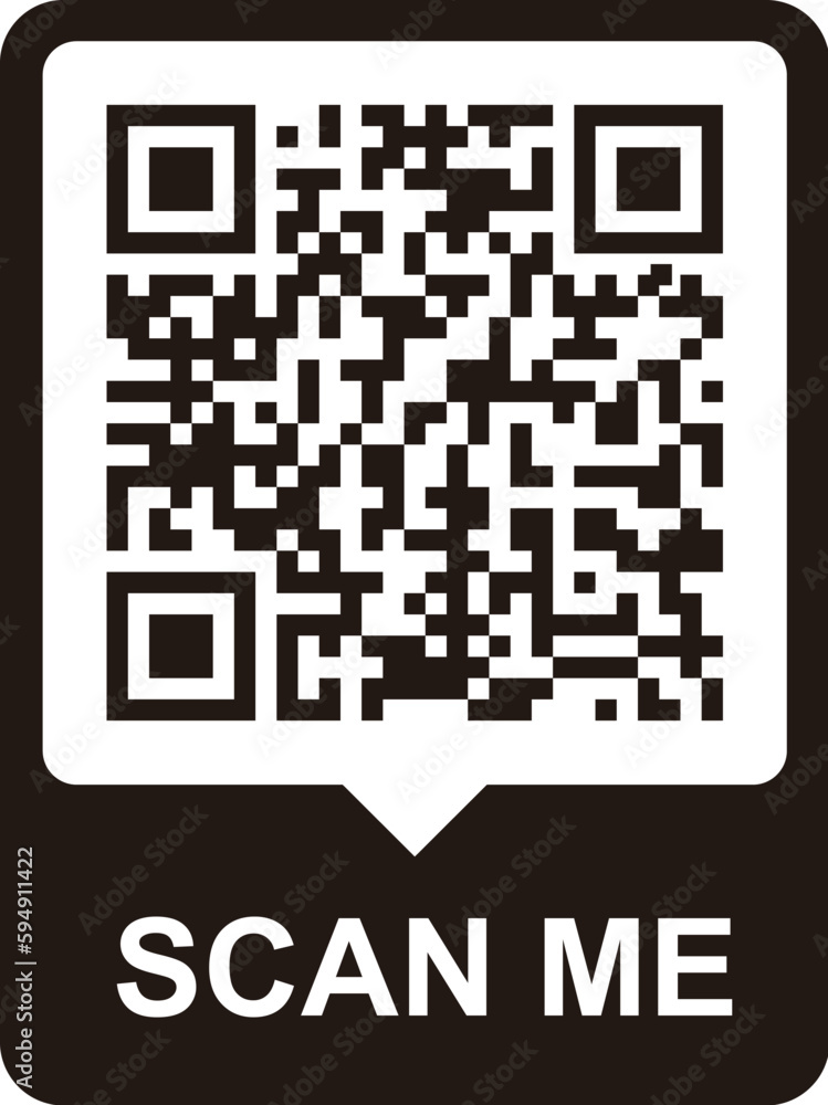 QR code scan icon. Scan me frame. QR code scan for smartphone. QR code for mobile app, payment and identification. Vector illustration. QR code scan icon. Scan me frame. QR code scan for smartphone. QR code for mobile app, payment and identification. Vector illustration.