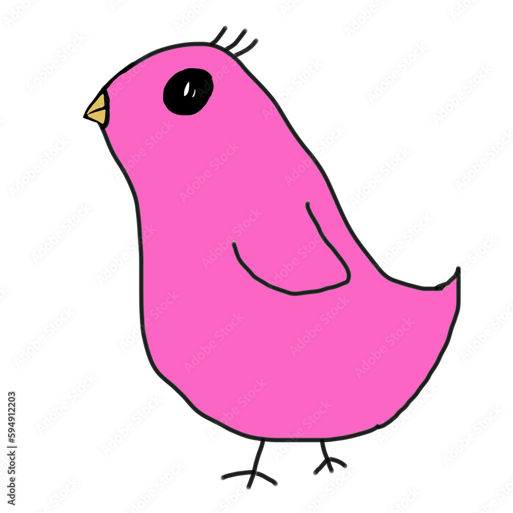 cute pink chick cartoon drawing art cute pink chick cartoon drawing art