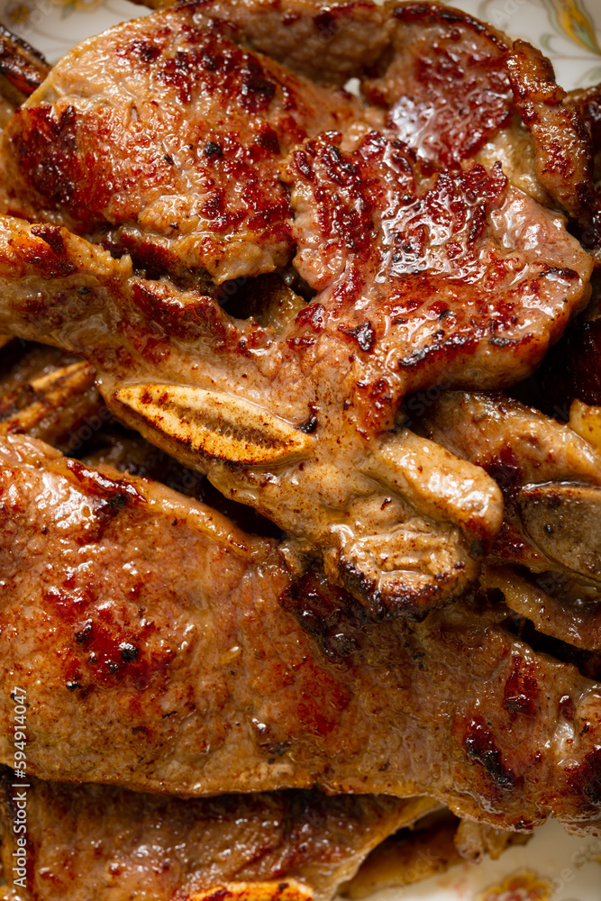 fresh cooked steaks vertical composition fresh cooked steaks vertical composition