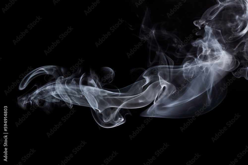 Smoke isolated on black background. Abstract white smoke on black background. Smoke isolated on black background. Abstract white smoke on black background.