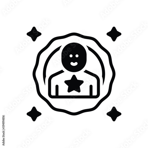 Black solid icon for exceptional 