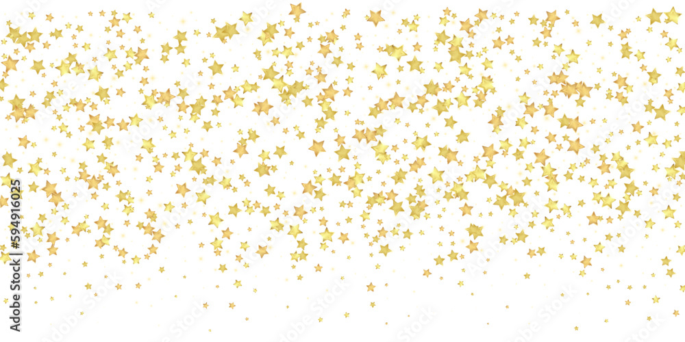 Magic stars vector overlay. Gold stars scattered around randomly, falling down, floating. Chaotic dreamy childish overlay template. on white background. Magic stars vector overlay. Gold stars scattered around randomly, falling down, floating. Chaotic dreamy childish overlay template. on white background.