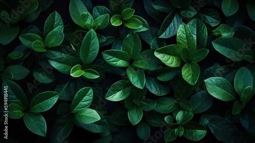 Small Green Leaves Pattern, Image Ai Generated