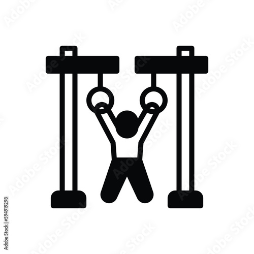 Black solid icon for hanging 