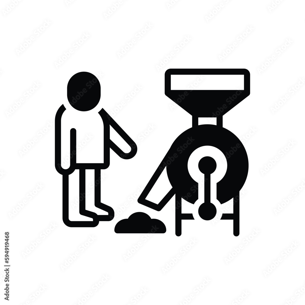 Fotografia Black solid icon for miller