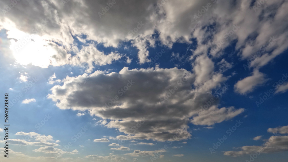 overcast rare cute white cumulus in the summertime sky - photo of nature overcast rare cute white cumulus in the summertime sky - photo of nature