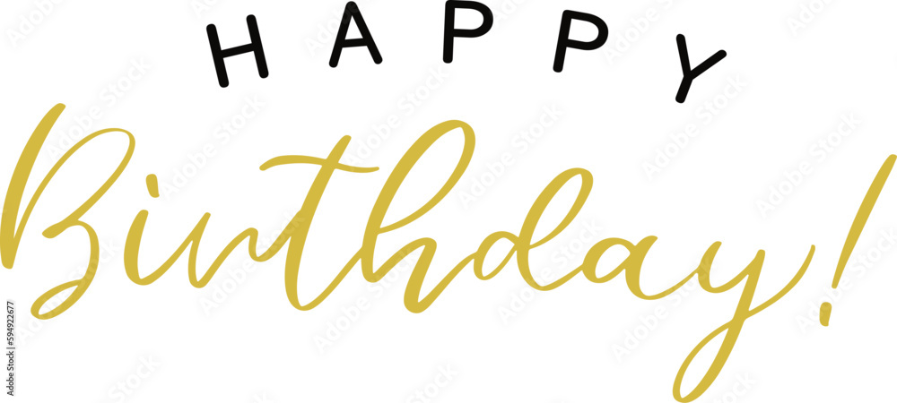 Happy Birthday lettering text banner. Vector illustration. Happy Birthday lettering text banner. Vector illustration.