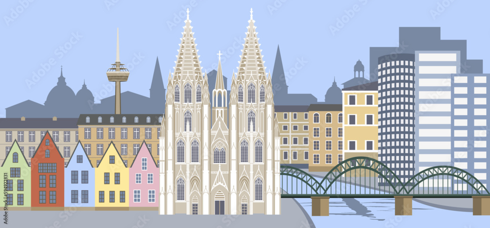 Set of Cologne landmarks