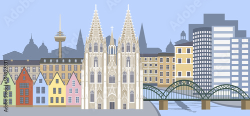 Set of Cologne landmarks