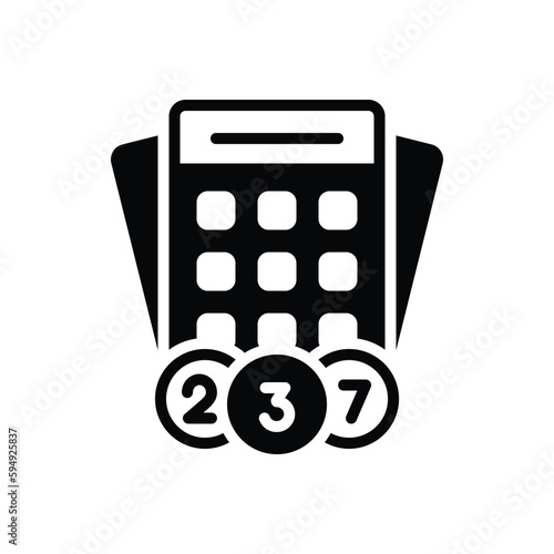 Black solid icon for bingo 