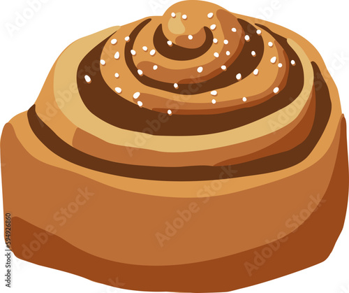 Cinnamon rolls wrapped in a spiral. For fast food menus