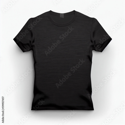 black t shirt with white background