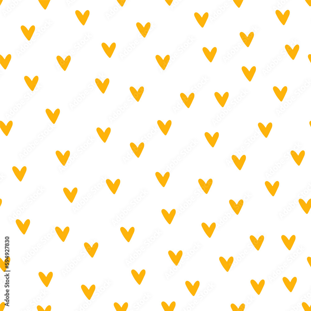 Seamless pattern with yellow hearts Seamless pattern with yellow hearts
