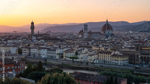 Skyline of Florence from Piazzale Michelangelo, Italy