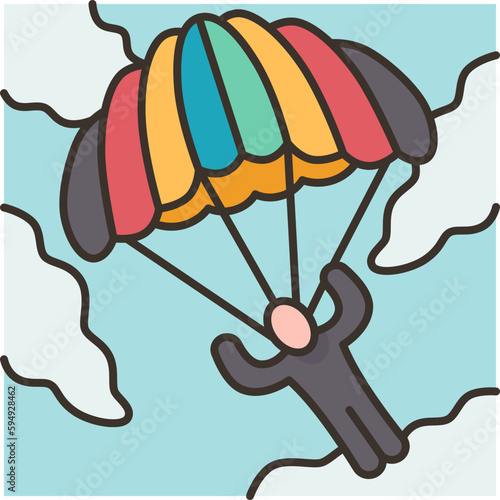 parachuting  icon
