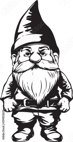 Garden gnomes, Vector illustration, SVG	