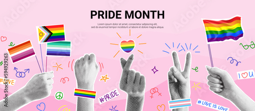 Fotografija Pride Month collage concept