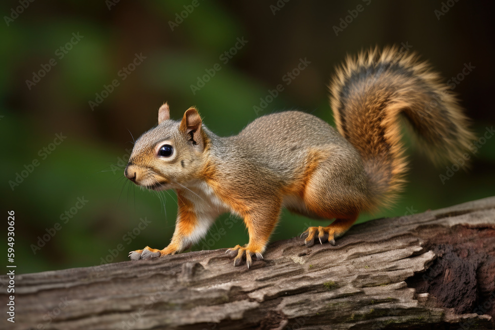Squirrel on a tree - Generative AI Squirrel on a tree - Generative AI