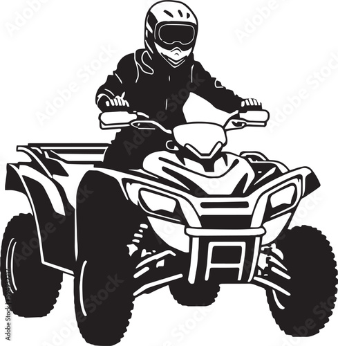 Man on a quad bike vector illustration,SVG
