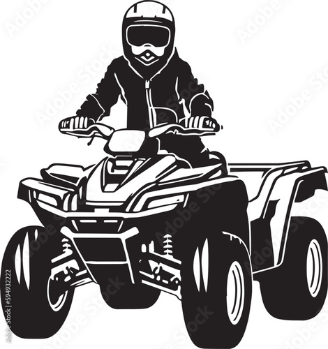 Man on a quad bike vector illustration,SVG