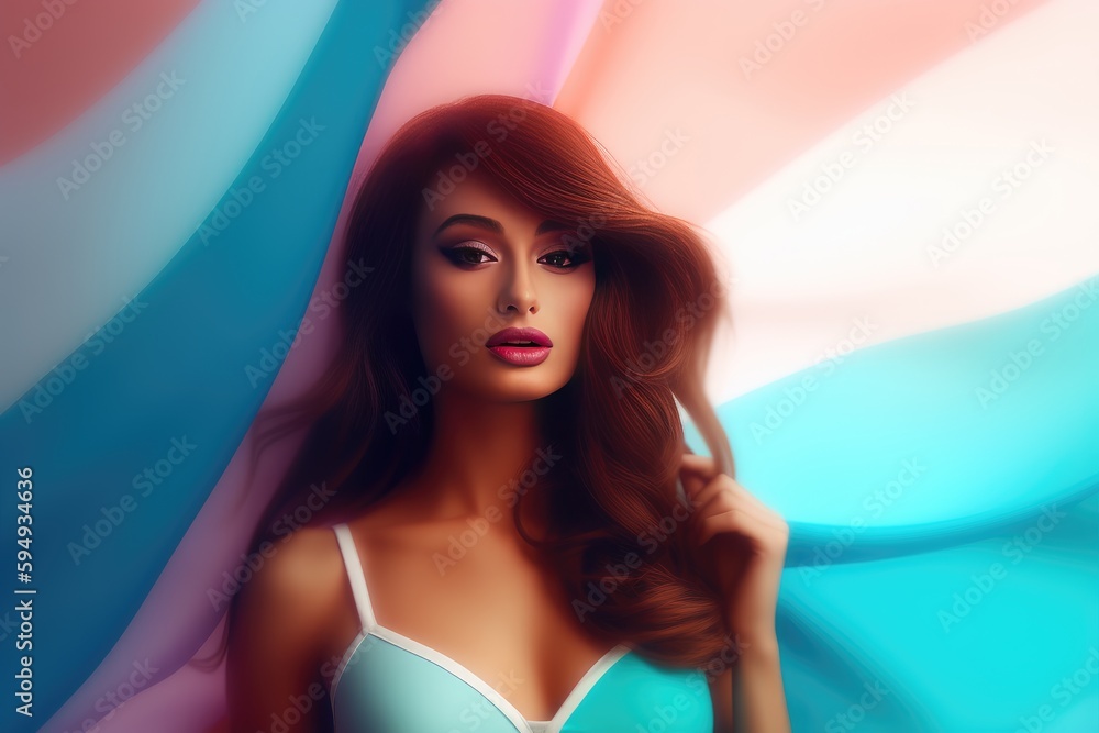 A young caucasian transgender model with red hair holding a rtransgender pride flag over their head on a gay pride, banner for pride month, created with generative ai A young caucasian transgender model with red hair holding a rtransgender pride flag over their head on a gay pride, banner for pride month, created with generative ai