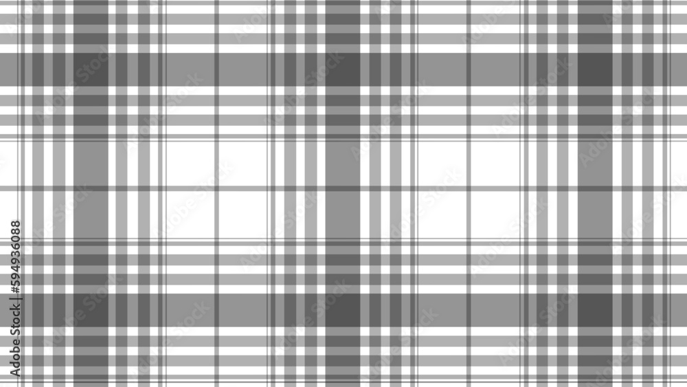 Black and white plaid fabric texture on a white background Black and white plaid fabric texture on a white background