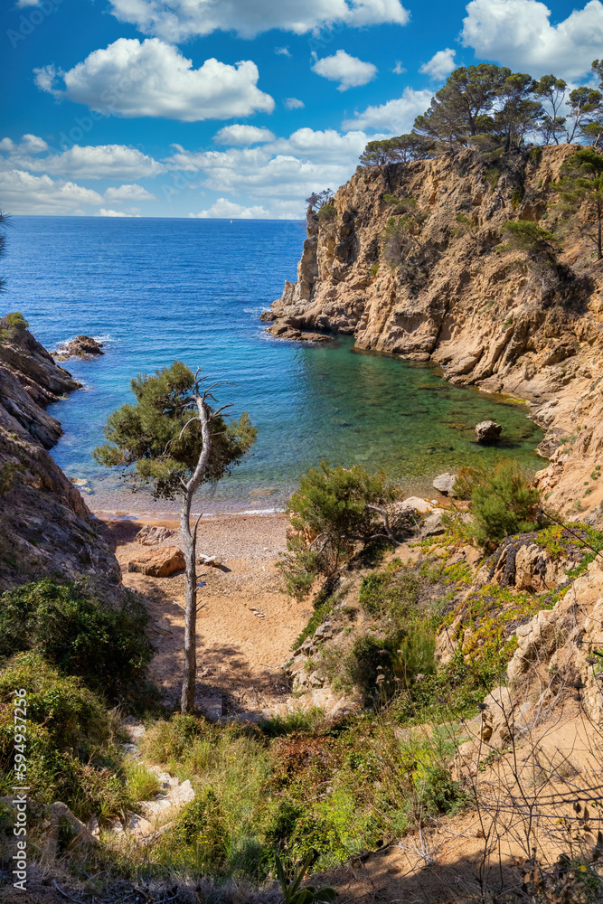 Nature at its best: breathtaking views from the top. Costa Brava, near small town Palamos, Spain