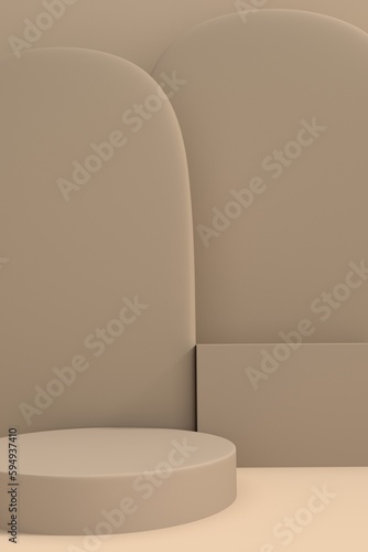 Fototapeta Naklejka Na Ścianę i Meble -  3d product podium scene background minimal abstract geometric object for cosmetic display square and portrait stories social media post. with podiums. stand for showing 3d cosmetic products. Showcase 