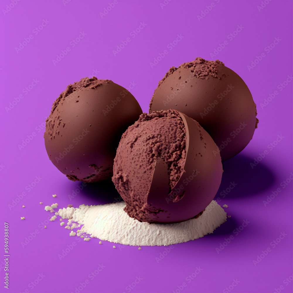 chocolate chocolates with a purple background