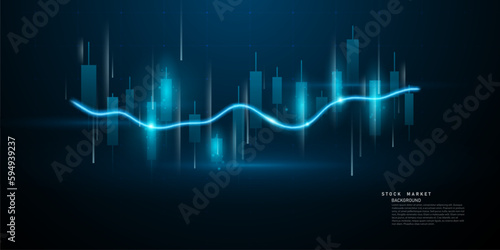 business vector illustration design Stock market charts or Forex trading charts for business and finance ideas.