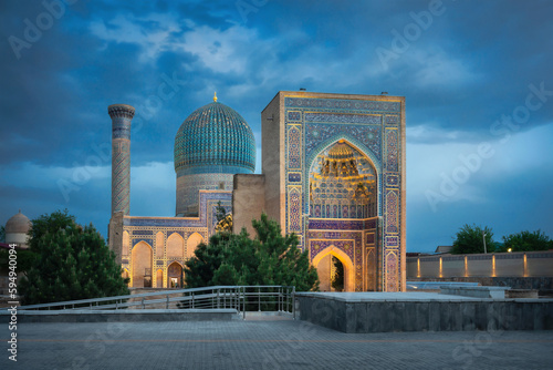 Gur-i Amir mausoleum complex of the Asian conqueror Temur (also known as Tamerlane) in Samarkand, Uzbekistan