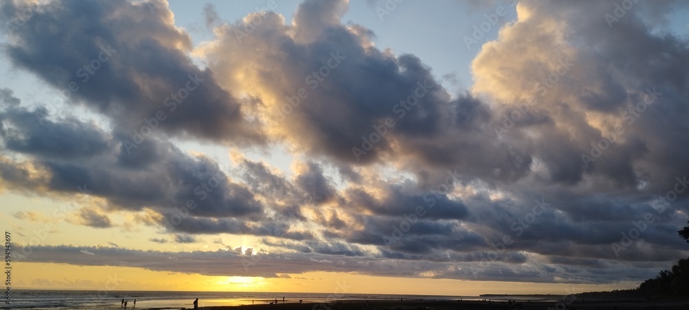 Bali Island, 11 March 2023 - cloudy clouds at sunset