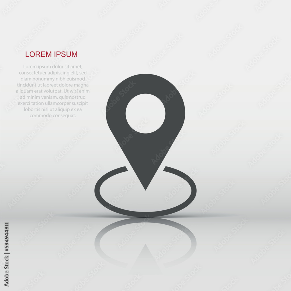 Vector pin location icon in flat style. Navigation map, gps sign illustration pictogram. Pin business concept. Vector pin location icon in flat style. Navigation map, gps sign illustration pictogram. Pin business concept.