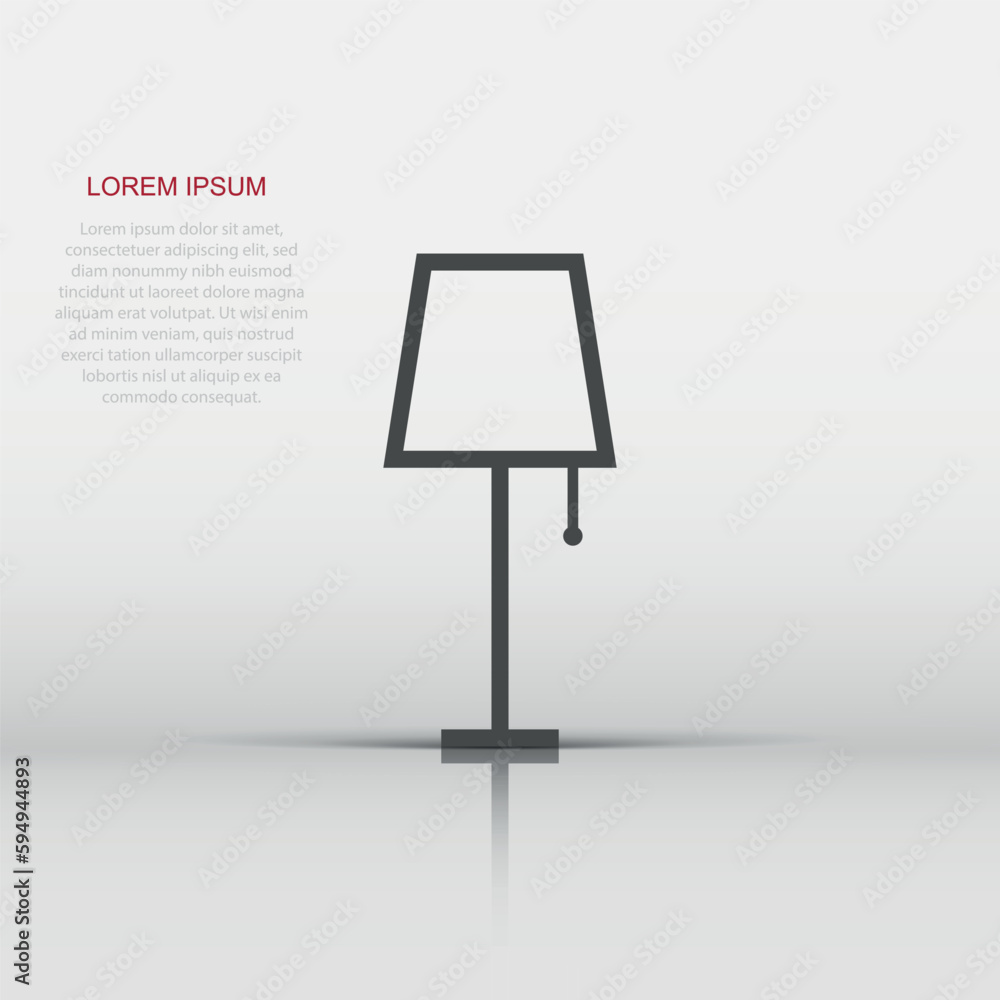 Vector lamp furniture icon in flat style. Lamp sign illustration pictogram. Lantern business concept. Vector lamp furniture icon in flat style. Lamp sign illustration pictogram. Lantern business concept.