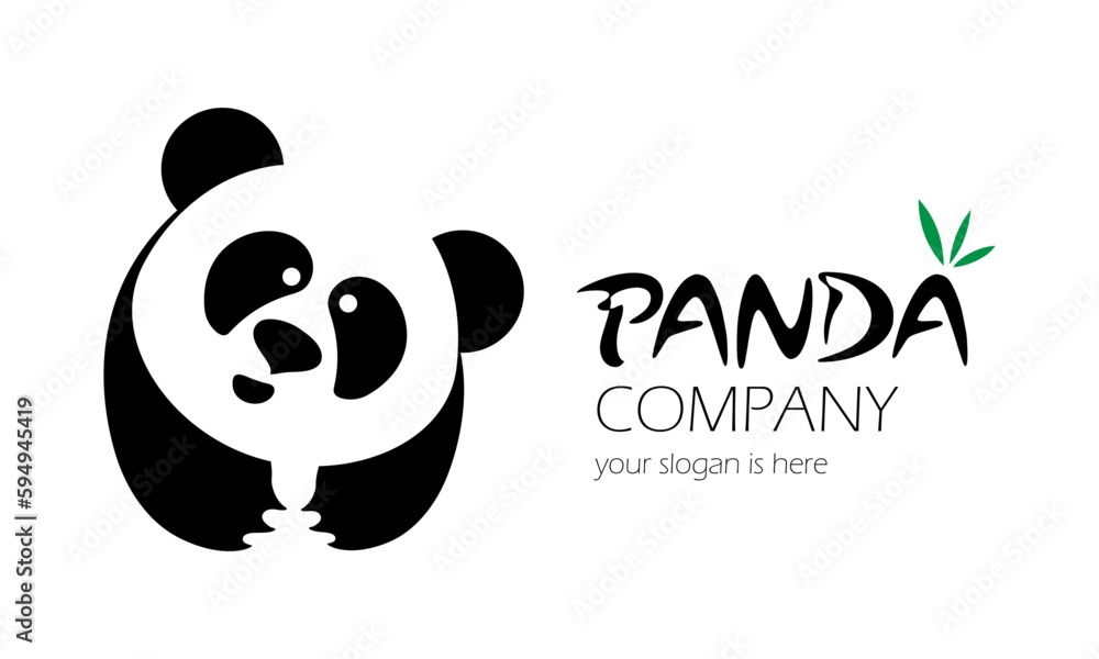 Cartoon panda silhouette in simple flat style. Vector illustration for design and decoration. Cartoon panda silhouette in simple flat style. Vector illustration for design and decoration.