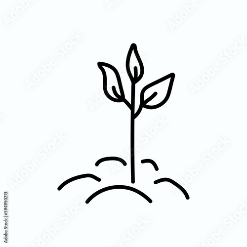 Hand drawn vector illustration of plant sprout.