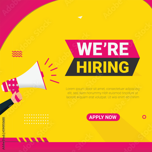 We are hiring  join our team banner design