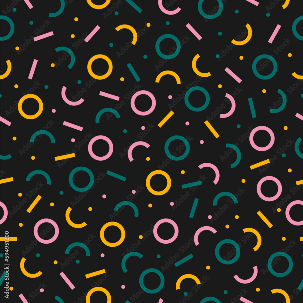 Seamless pattern with colorful memphis design Seamless pattern with colorful memphis design