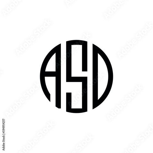 Asd letter logo design on white background vector image. Asd letter logo creative design with graphic vector image