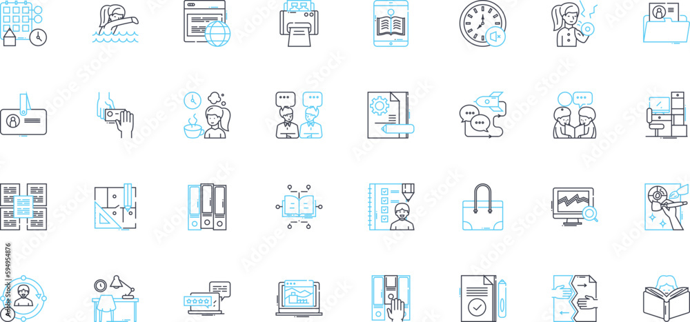 Agenda linear icons set. Schedule, Plan, Program, Calendar, List, Timetable, Itinerary line vector and concept signs. Diary,Meeting,Task outline illustrations Agenda linear icons set. Schedule, Plan, Program, Calendar, List, Timetable, Itinerary line vector and concept signs. Diary,Meeting,Task outline illustrations