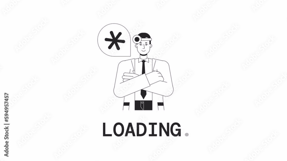 Emergency medic bw loader animation. Medical doctor service. Flash message 4K video footage. Isolated monochrome loading progress indicator with alpha channel transparency for UI, UX web design Emergency medic bw loader animation. Medical doctor service. Flash message 4K video footage. Isolated monochrome loading progress indicator with alpha channel transparency for UI, UX web design