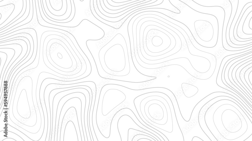 Abstract Topographic map background with wave line. Topographic map background. Line topography map contour background, geographic grid. Abstract vector illustration.